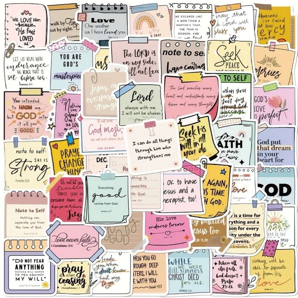 Inspirational Stickers Set - Multicolor